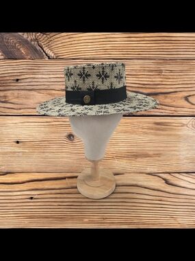 STEVEN LAND MENS "MIRAGE" CORDOBES FLAT-TOPPED WIDE BRIM STRAW HAT. SH103